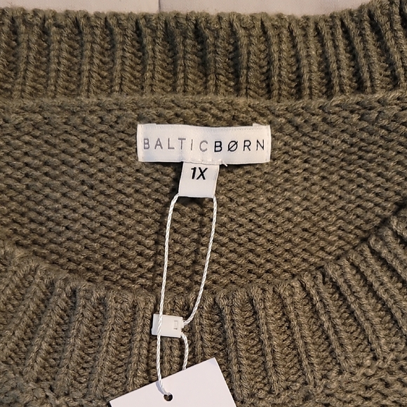 Baltic Born Women's Mona Knit Sweater In Olive - Picture 2 of 6
